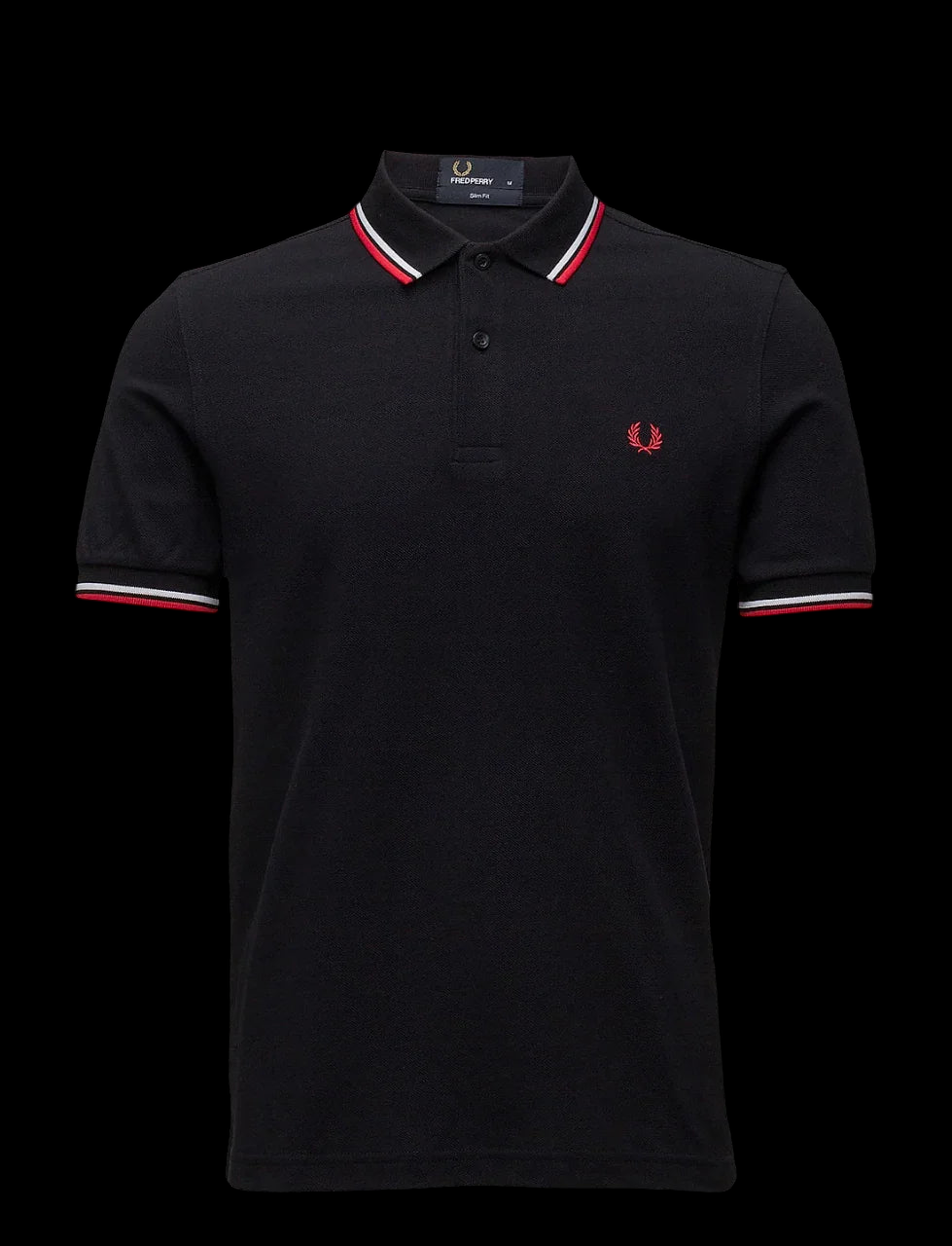 Poloshirt Schwarz / Rot
