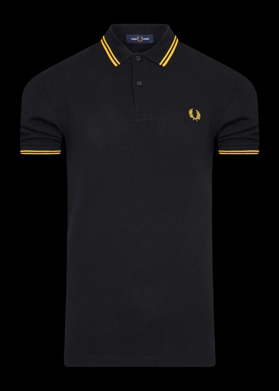 Poloshirt Schwarz / Gelb