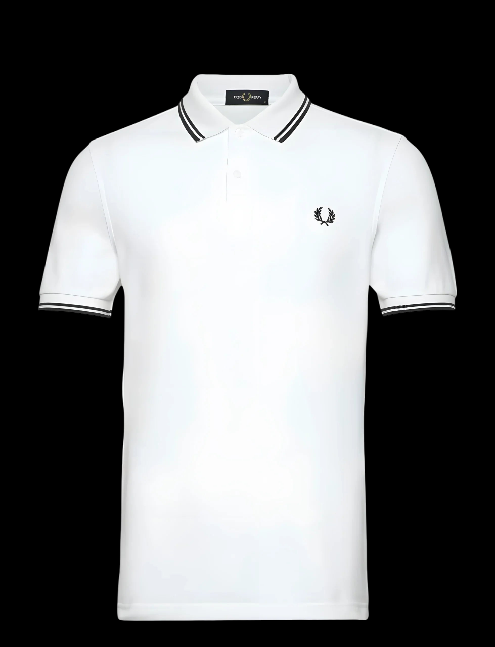 Poloshirt Weiß / Schwarz